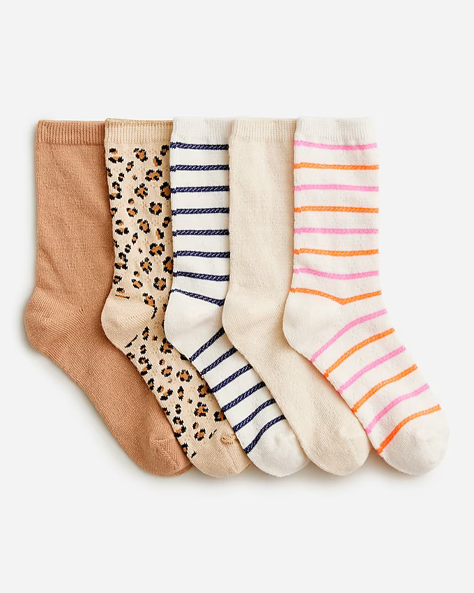 Girls' pointelle trouser socks five-pack | J. Crew US