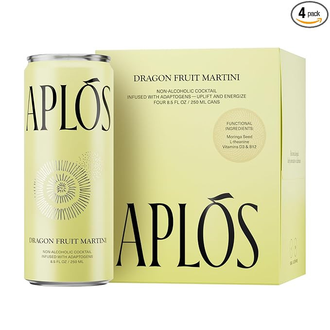 Aplós Dragon Fruit Martini Canned Cocktail, Formulated with Adaptogens and Botanicals, Low Calor... | Amazon (US)