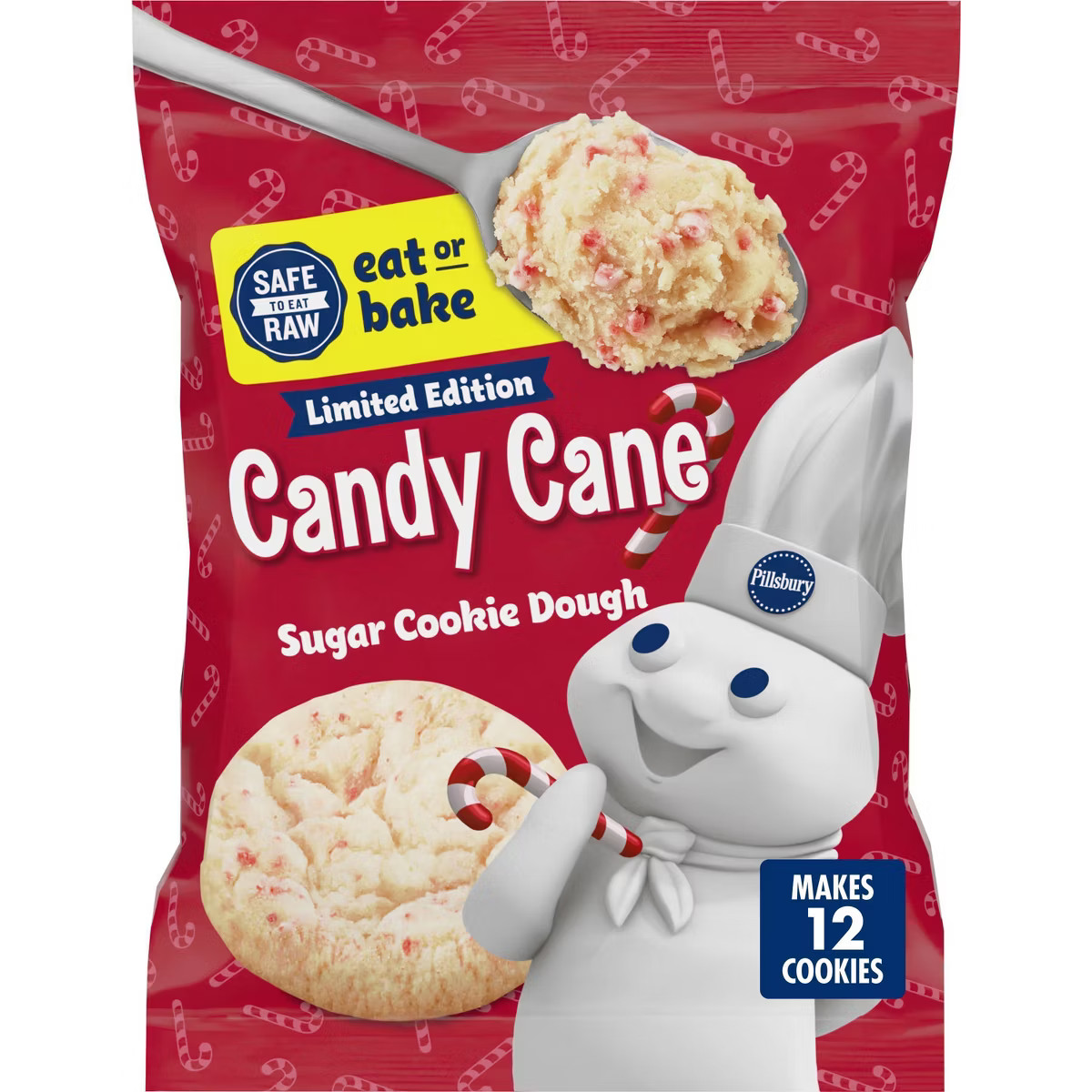 Pillsbury Candy Cane Sugar Cookie Dough - 14ct/12ct | Target