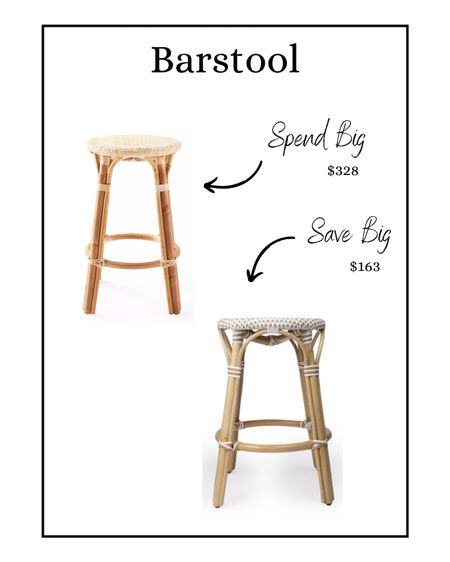 Counter stool, barstool, kitchen, spend big save big, same look for less 

#LTKStyleTip #LTKSeasonal #LTKHome