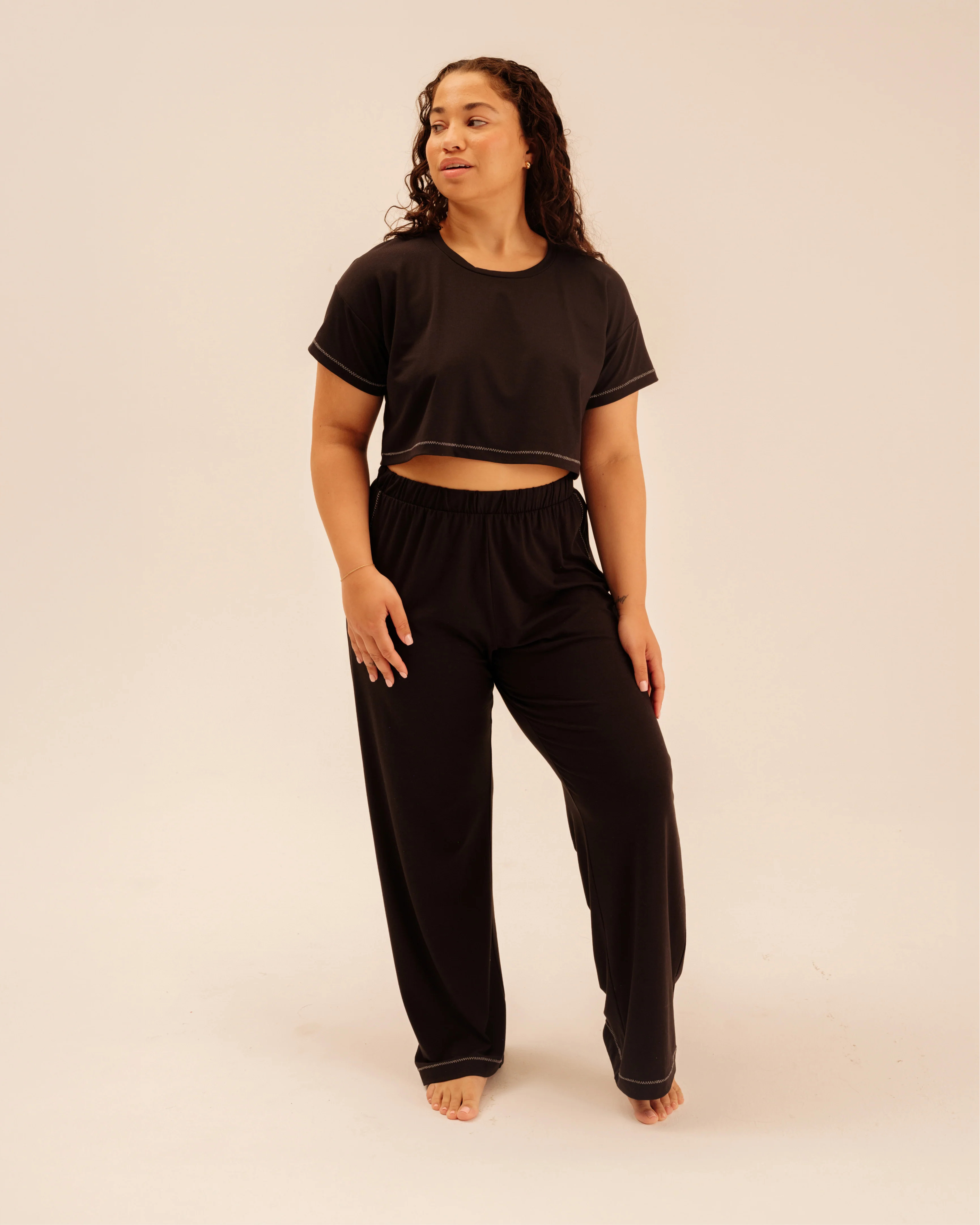 Cropped Tee - Women\u2019s Cooling Pajama Cropped Top | Arid Blayne