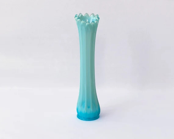 Opalescent Blue Heirloom Flower Vase by Fostoria | Etsy | Etsy (US)