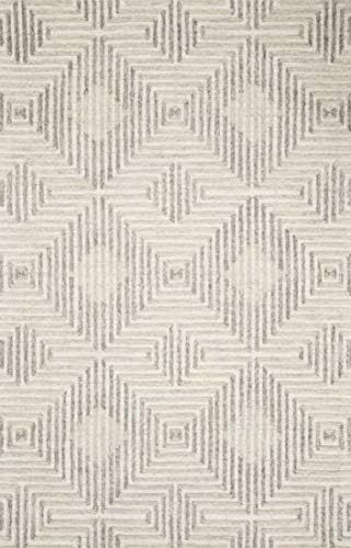 Loloi Ehren Collection Modern Geometric Area Rug, 2'-6" x 7'-6" Runner, Grey/Silver | Amazon (US)