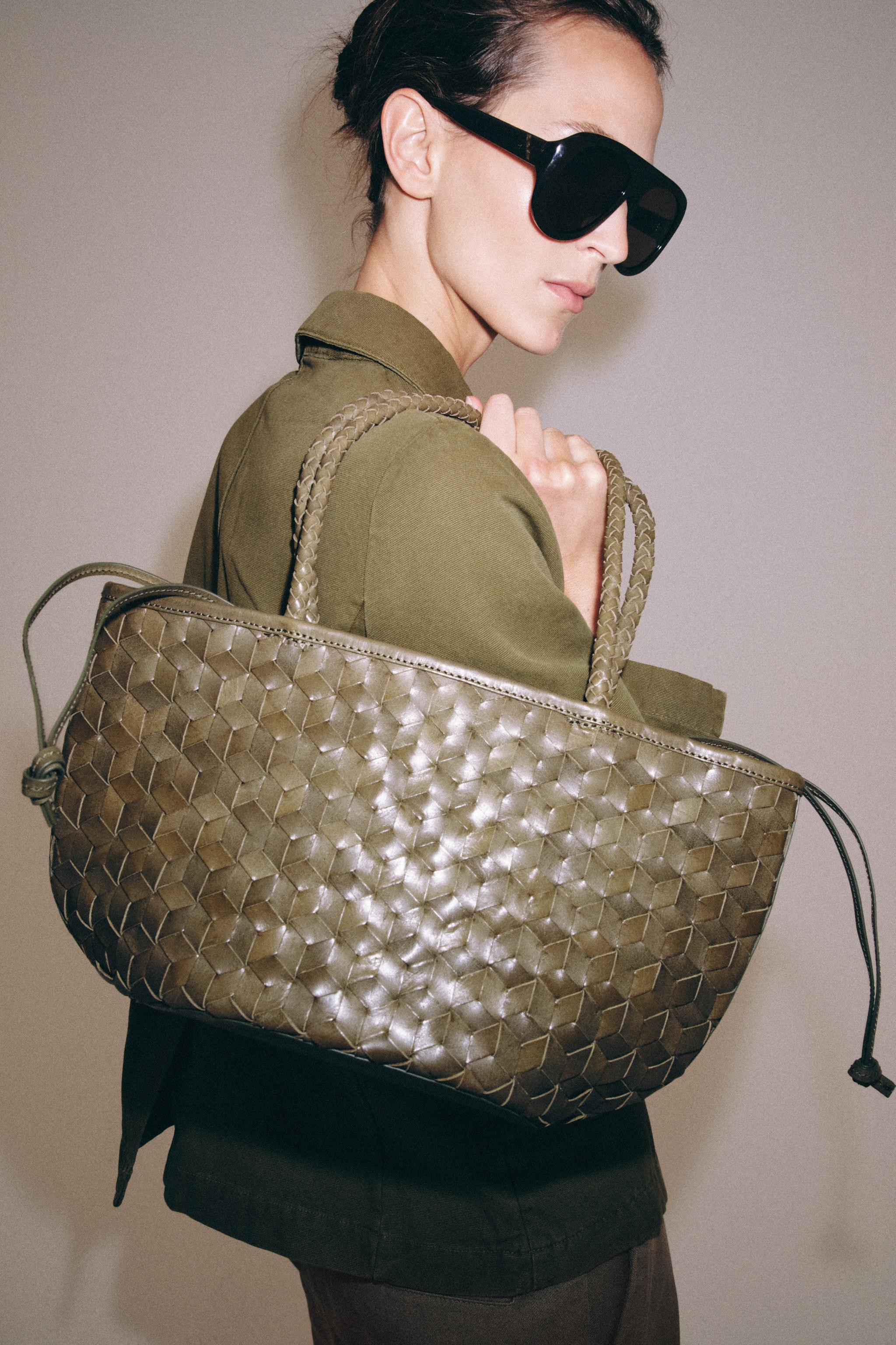 WOVEN LEATHER BAG | Zara Canada