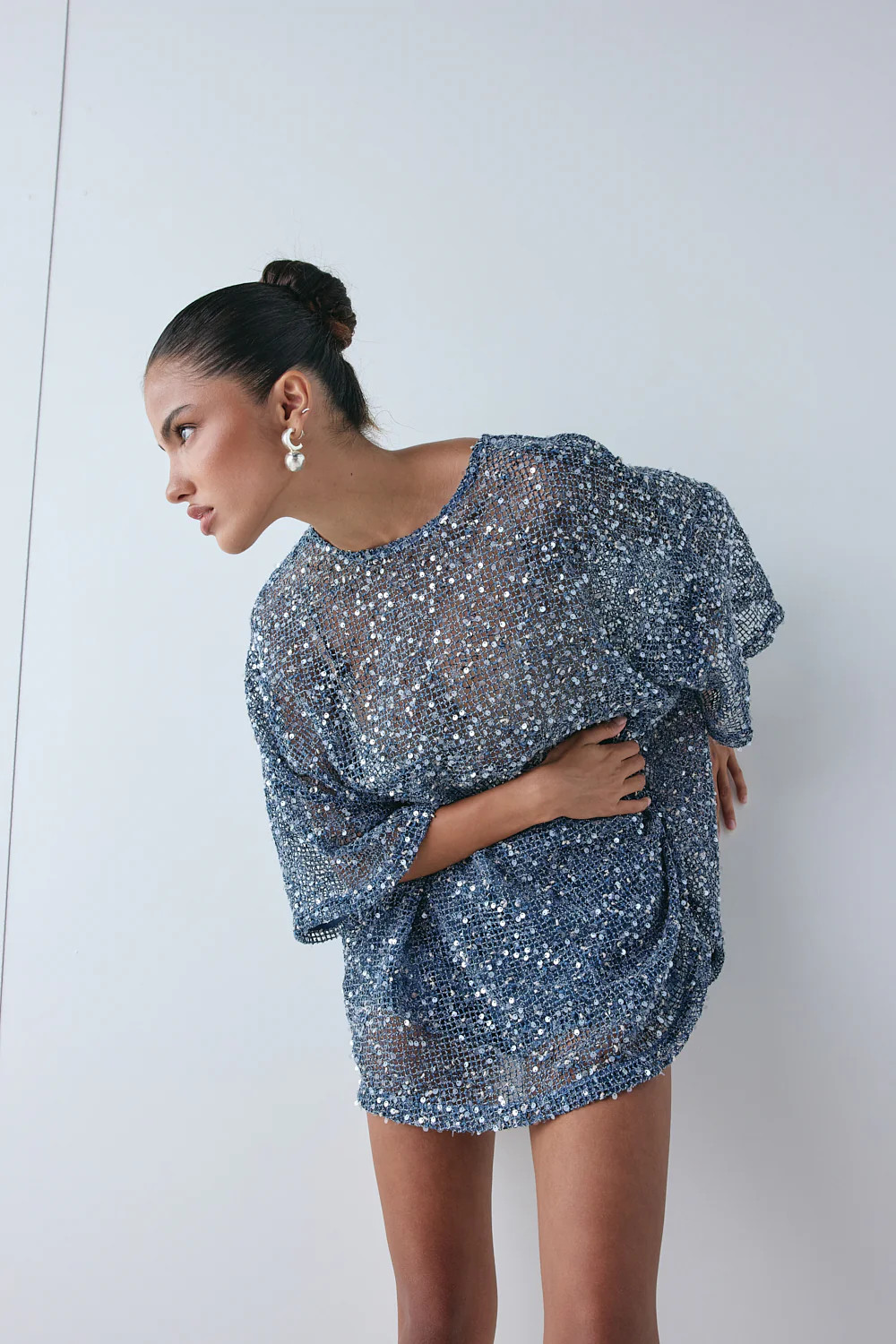 Arden Sequin Top Navy | VRG Grl