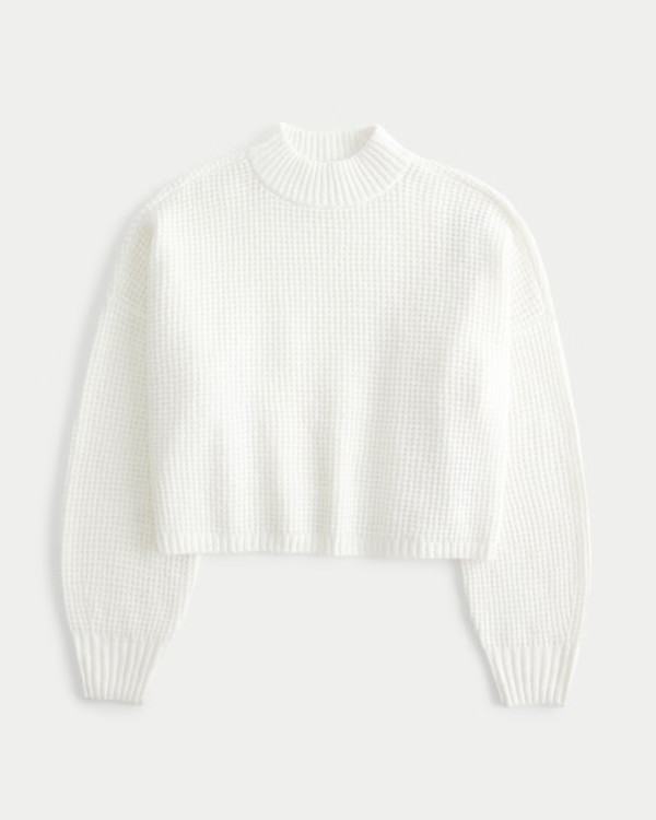 Easy Cozy Waffle Mock-Neck Sweater | Hollister (US)