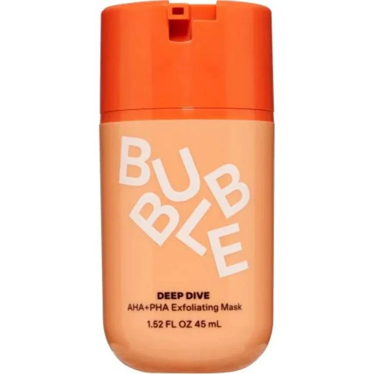 Bubble Skincare Deep Dive AHA + PHA Exfoliating Mask, All Skin Types, Wash-off Mask, 1.52 fl oz /... | Walmart (US)
