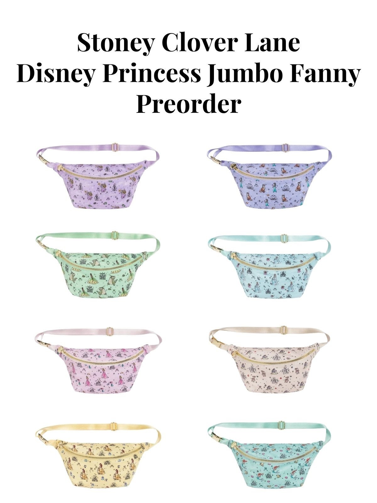 Stoney Clover Lane Disney princess jumbo Fanny pack preorder

#LTKTravel