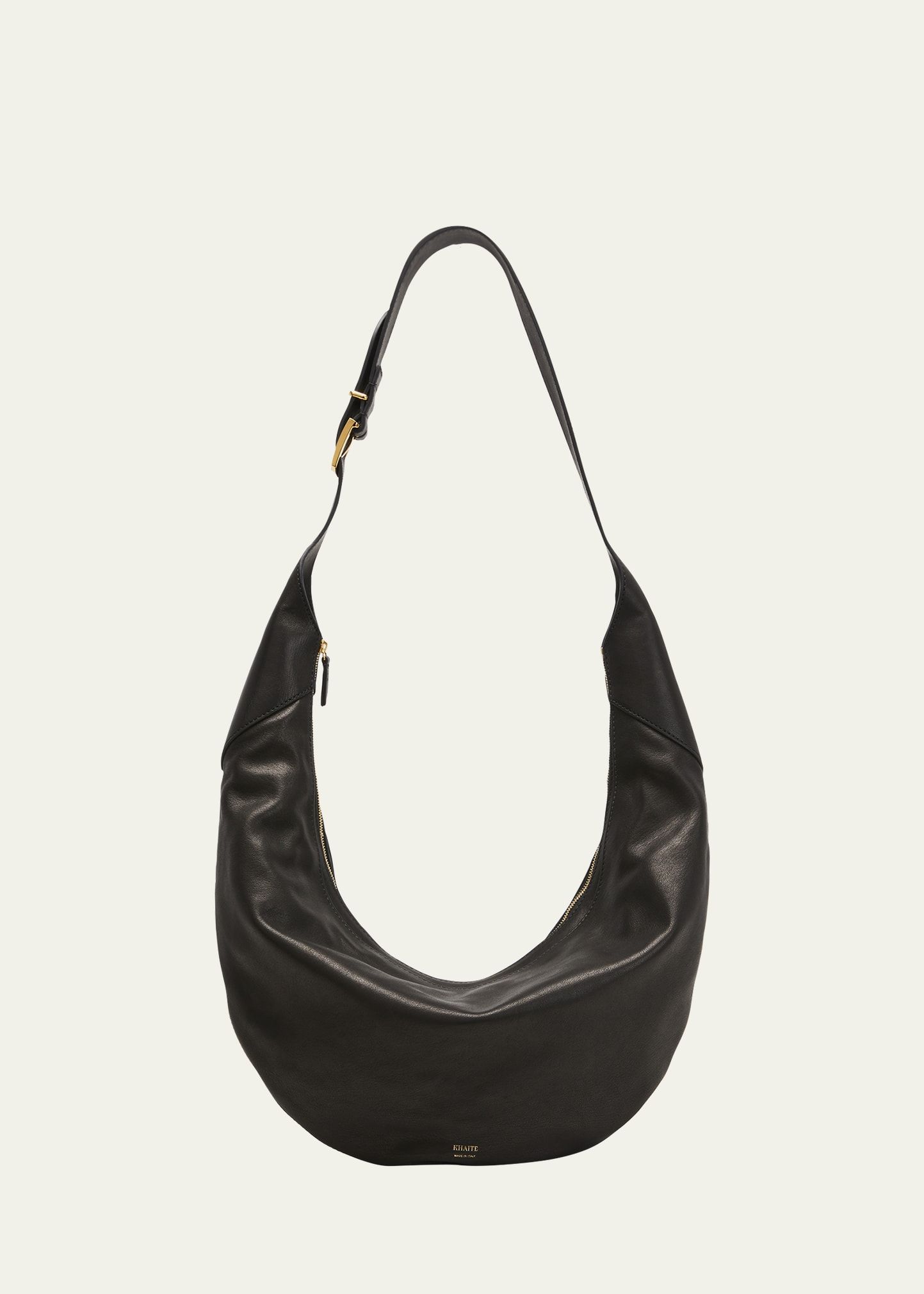 Khaite August Zip Suede & Leather Hobo Bag | Bergdorf Goodman