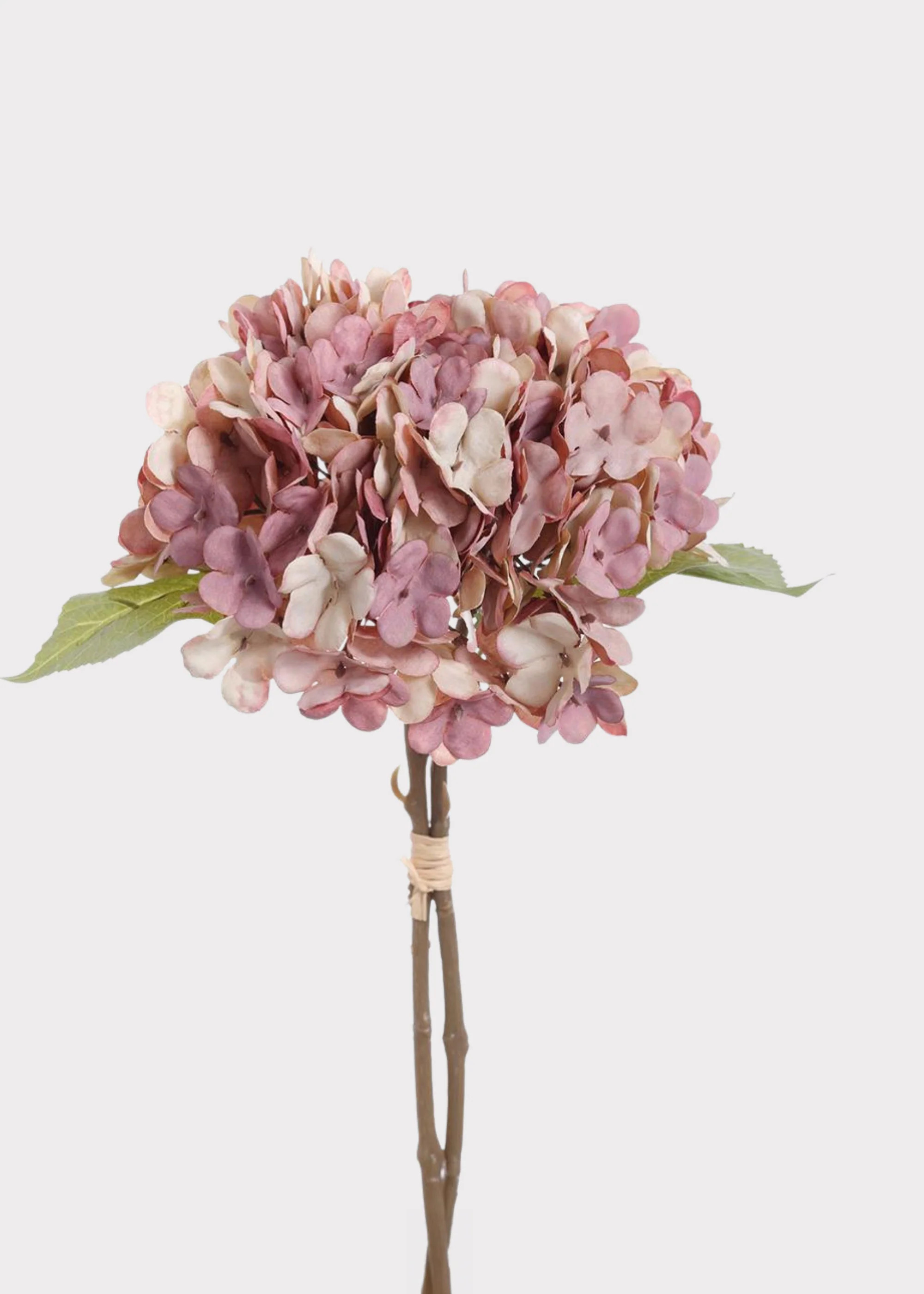 Fake Hydrangea Flower Bundle in Antique Pink - 13.5 | Afloral
