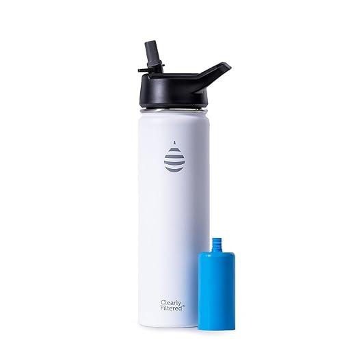 Clearly Filtered 20oz Water Bottle/Targets 220+ Contaminants/Double-Wall Insulated Stainless Stee... | Amazon (US)