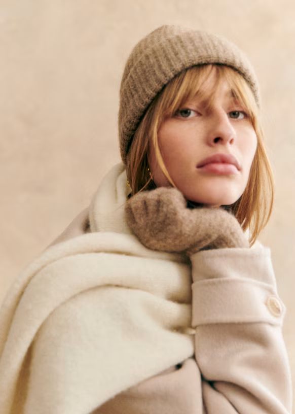 Paul Beanie - Camel - Baby Alpaca - Sézane | Sezane Paris