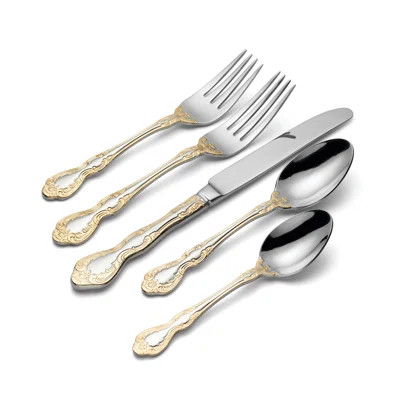 Golden Mandolina 45 Piece Fine Flatware Set | Wayfair North America