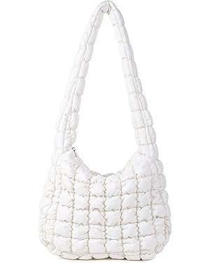 Rejolly Puffer Quilted Shoulder Bag for Women Puffy Bubble Tote Bag Lightweight Nylon Handbag Pad... | Amazon (US)