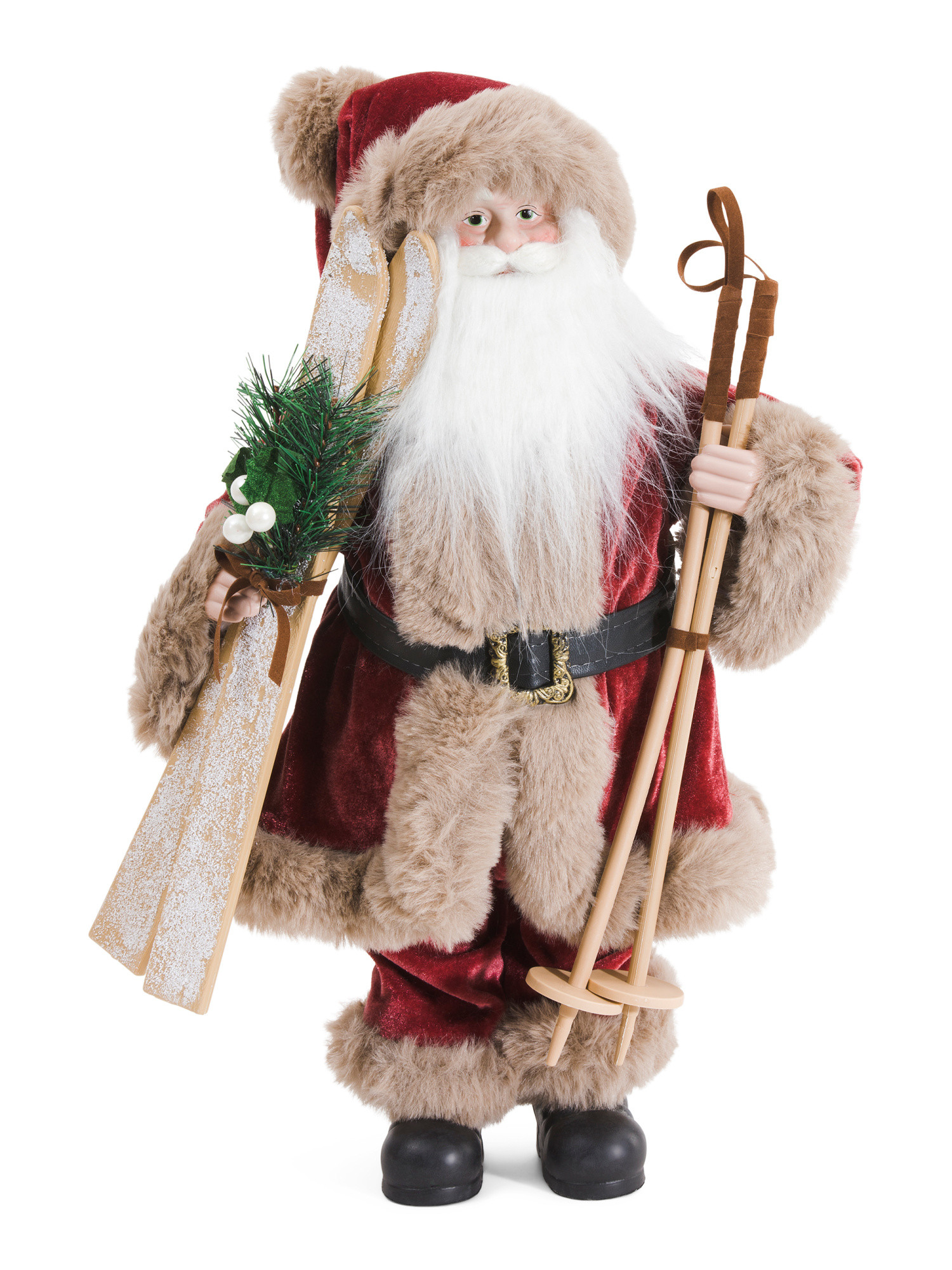18in Santa Figurine With Skis | Pillows & Decor | Marshalls | Marshalls