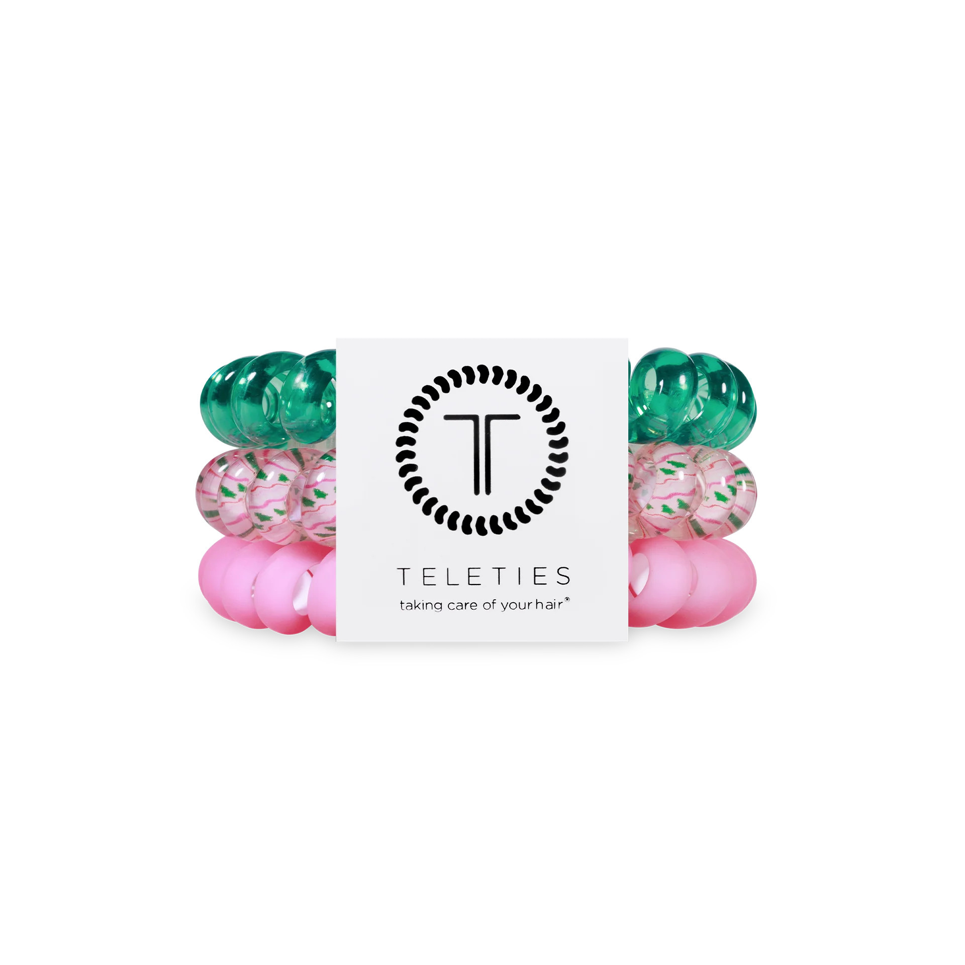 Merry Pinkmas Large Hair Ties | TELETIES