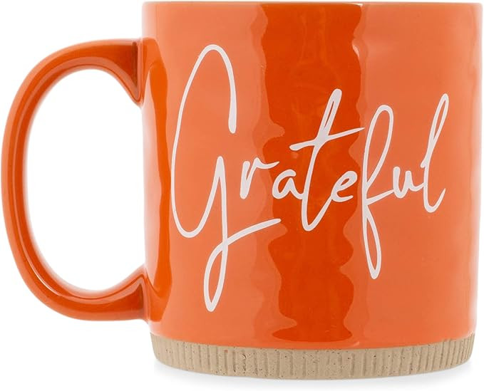 Lighthouse Christian Products Powerful Words Grateful 15 ounce Ceramic Stoneware Coffee Mug, Burn... | Amazon (US)