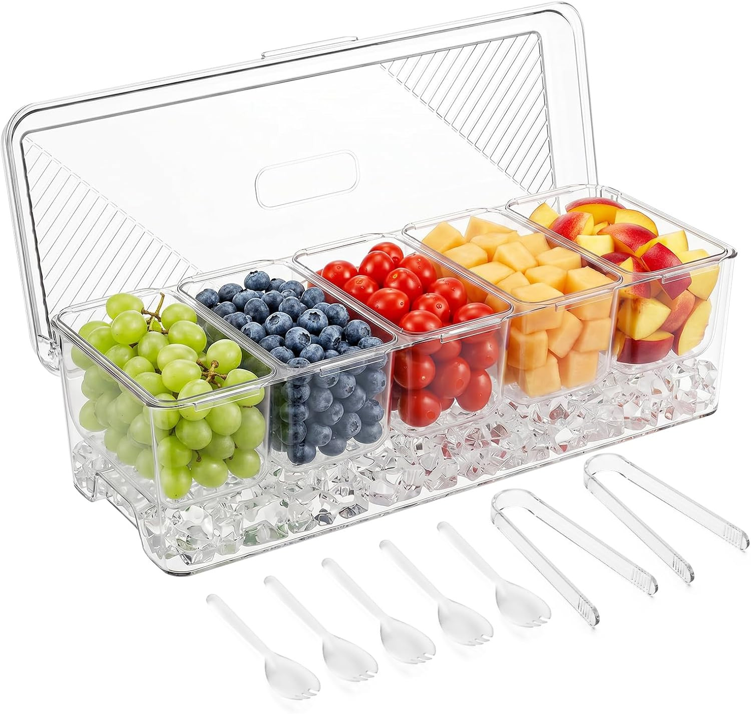 Condiment Caddy with Lid, Condiment Containers,Serving trays | Amazon (US)
