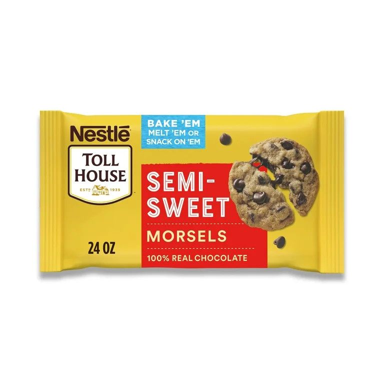 Nestle Toll House Semi Sweet Chocolate Baking Chips, 24 oz Bag | Walmart (US)