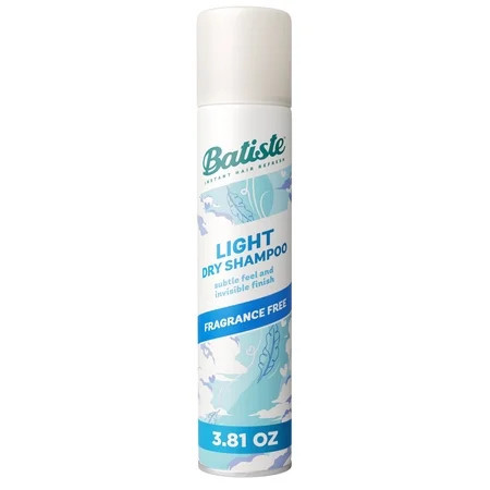 Batiste Fragrance Free Light Dry Shampoo, Absorbs Oil & Grease, 3.81 oz | Walmart (US)