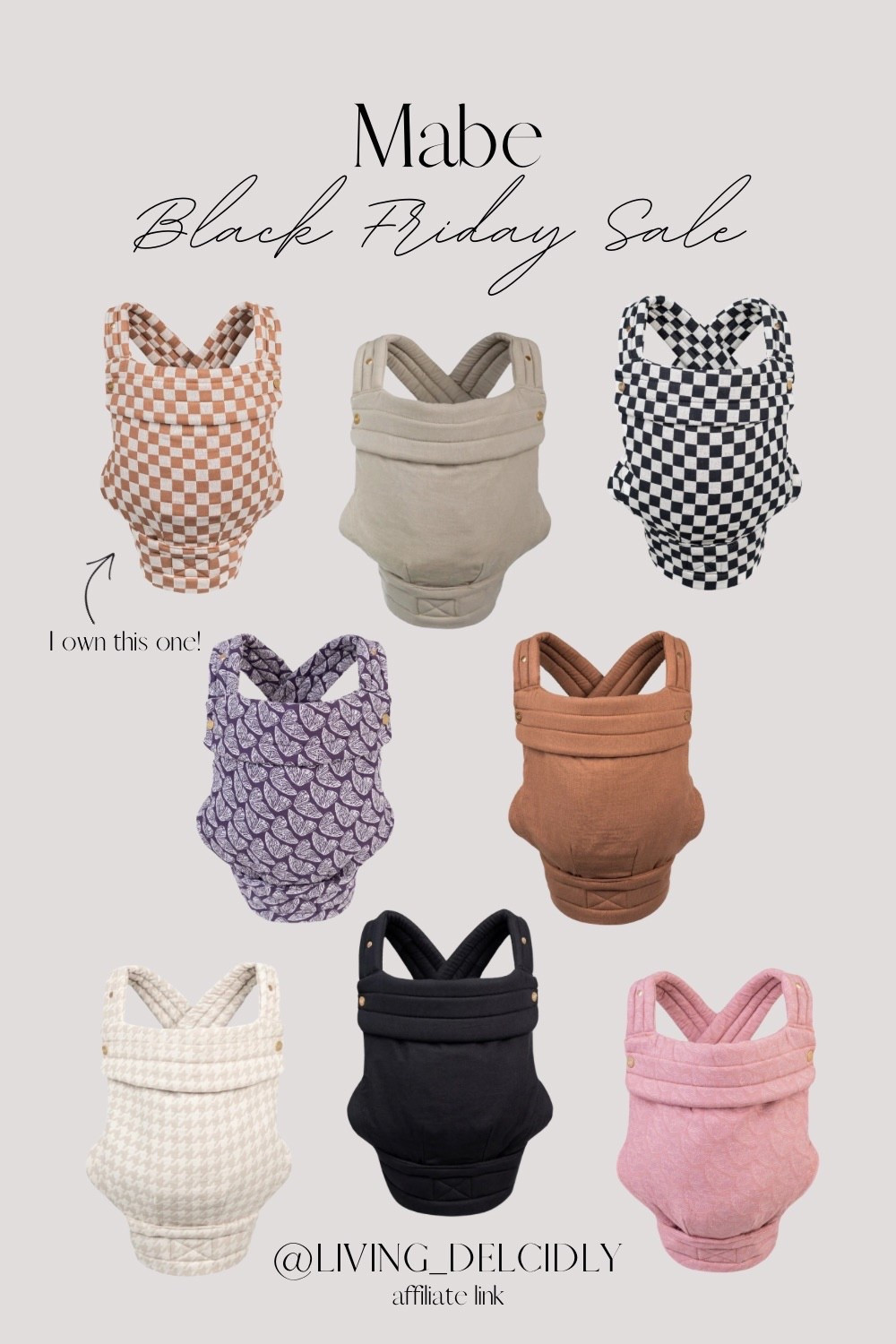 Mabe is having 15% off their carriers for Black Friday✨I have the Mocha checkered one — such great quality & baby girl always feels secure when I’m wearing her!

#LTKmomlife #LTKBaby #LTKCyberWeek