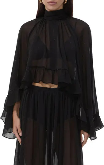 Hadlie Sheer Rhinestone Chiffon Top | Nordstrom