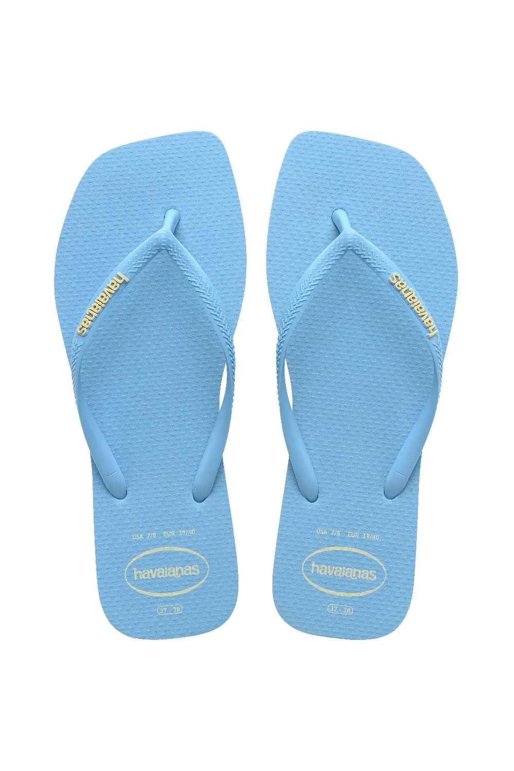 Sandals | Slim Square Flip Flop Logo Pop Up Blue | Havaianas | Debenhams UK