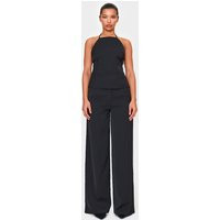 Black Tailored Woven High Waist Wide Leg Pants | PrettyLittleThing US