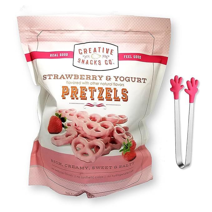 Creative Snacks Strawberry & Yogurt Pretzels 1 lb 8 oz. (680 g.) with 1 Hand Shaped Mini Silicon ... | Amazon (US)