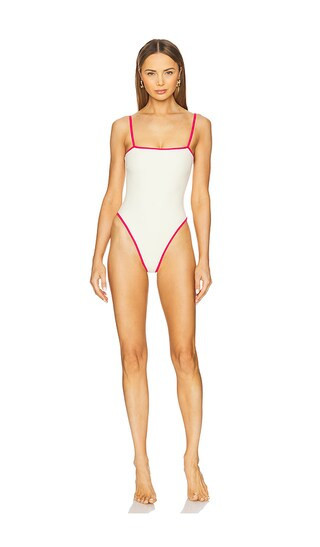 Montce Swim Jacelyn One Piece in Cream,Pink. - size XL | Revolve Clothing (Global)