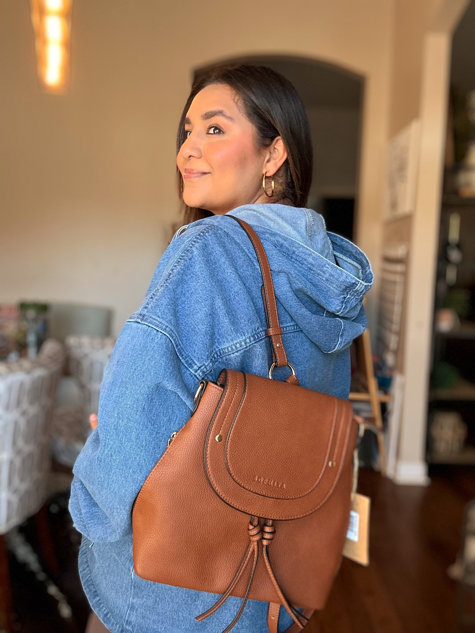 For my friends on the go! 
If you love functional fashion, as much as I do, check the details on this Samantha backpack purse! Not only do you get function for daily use, but this brand, SOPHIYA, plants a tree with every purchase! I got the large version along with the gold hoops! 

#LTKmomlife #LTKWorkwear #LTKootd