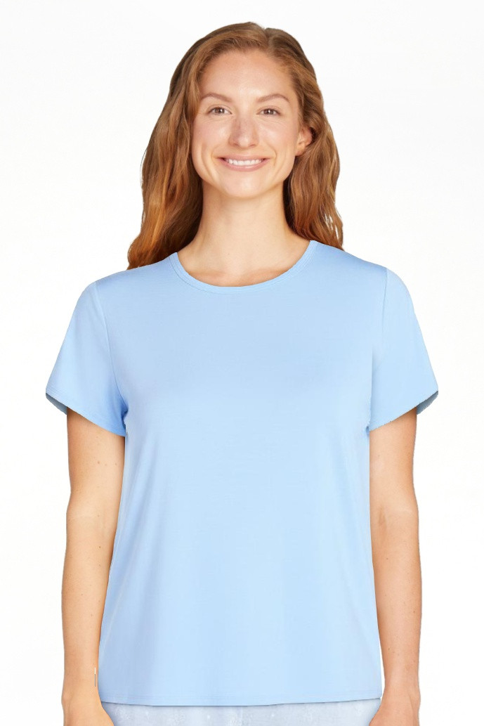 Joyspun Women’s Scoop Neck Sleepwear Modal Tee with Short Sleeves, Sizes S-3X | Walmart (US)