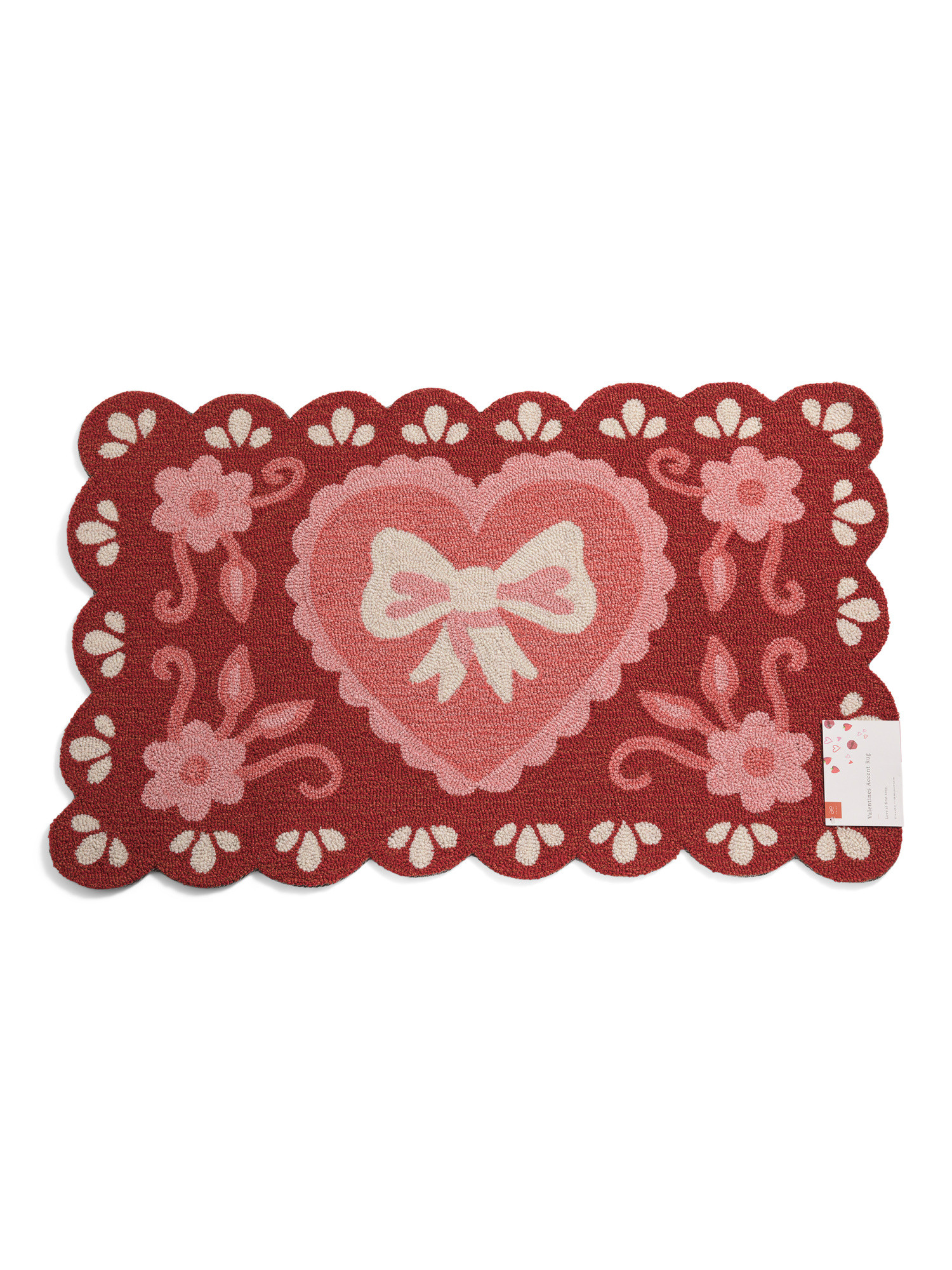 27x45 Scalloped Heart Rug | TJ Maxx