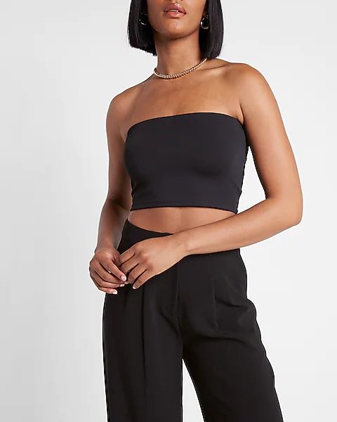 Body Contour High Compression Cropped Tube Top | Express