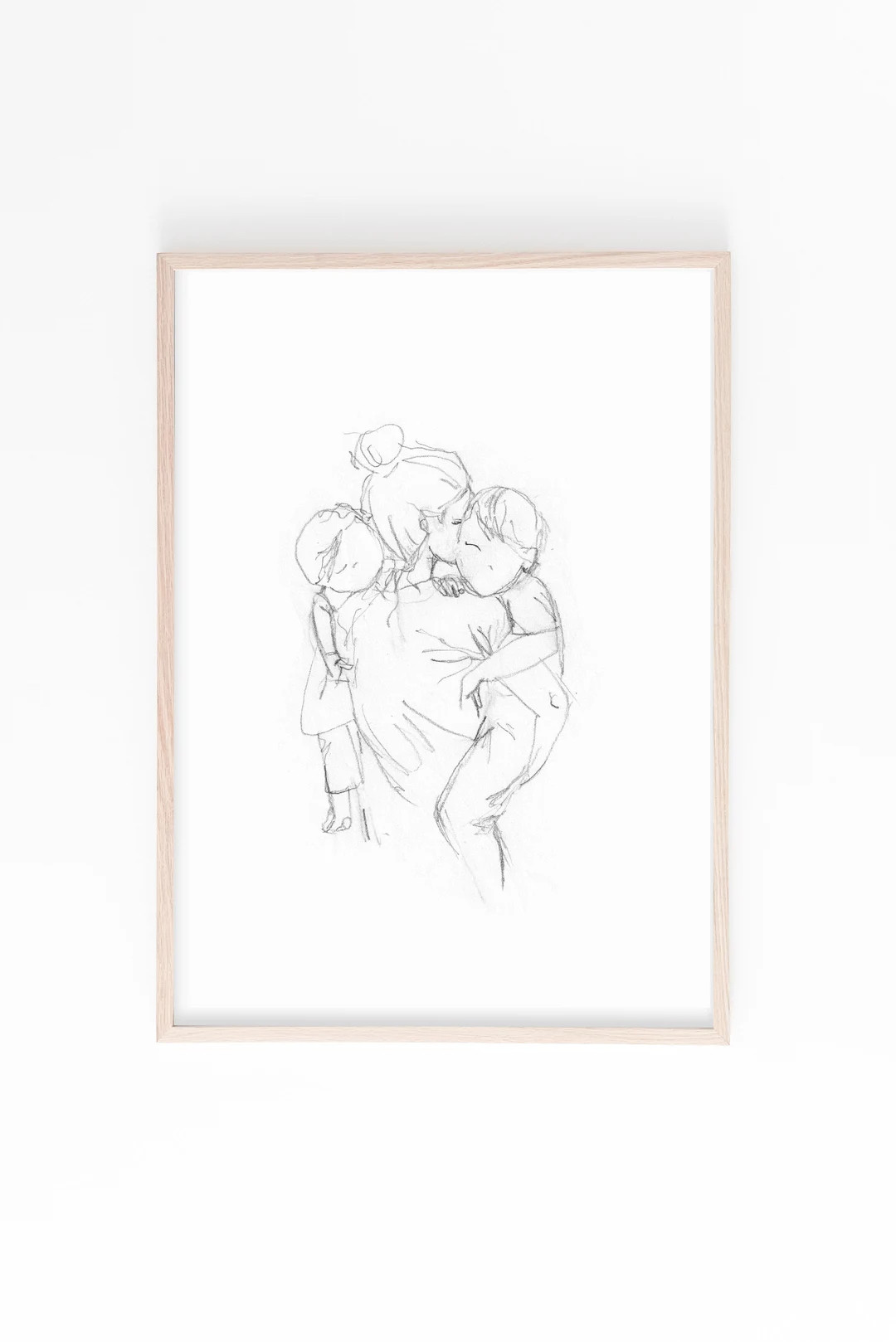 Mutter von zwei Kindern Skizze Kunstdruck Digital Download - Etsy.de | Etsy (Global)