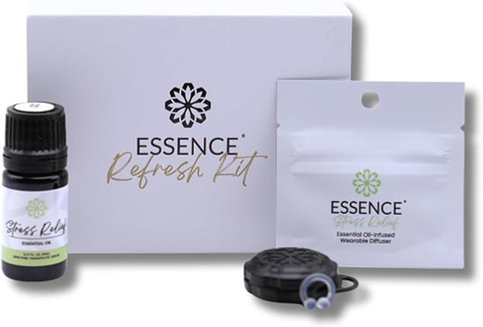 Essence Wearable Aromatherapy Nasal Diffuser – Stress Relief Essential Oil Nose Ring Refresh Ki... | Amazon (US)