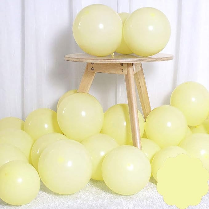 Pastel Yellow Balloons 12 inch 50pcs Latex Party Balloons Baby Shower Helium Balloons Yellow Birt... | Amazon (US)