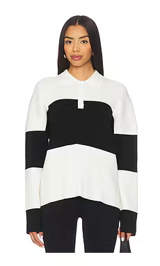 ALL THE WAYS Penlee Sweater in White & Black Stripe from Revolve.com | Revolve Clothing (Global)