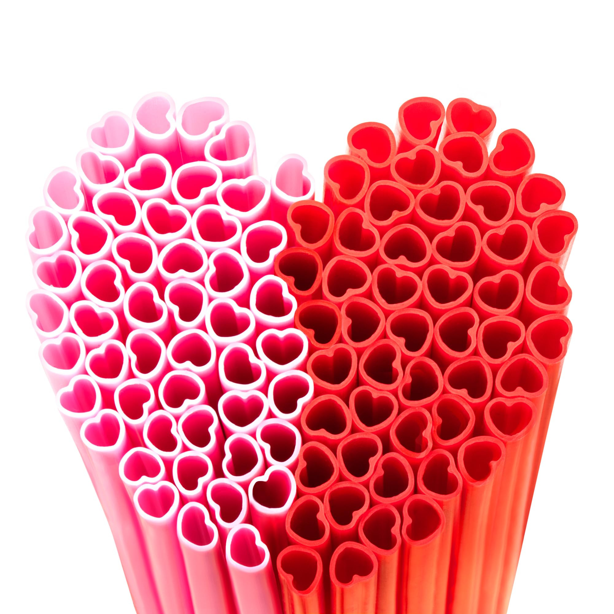 Prurex 50pcs Heart Straws 8mm-Individually Wrapped for Valentine's Gifts, Weddings & Parties ，R... | Amazon (US)