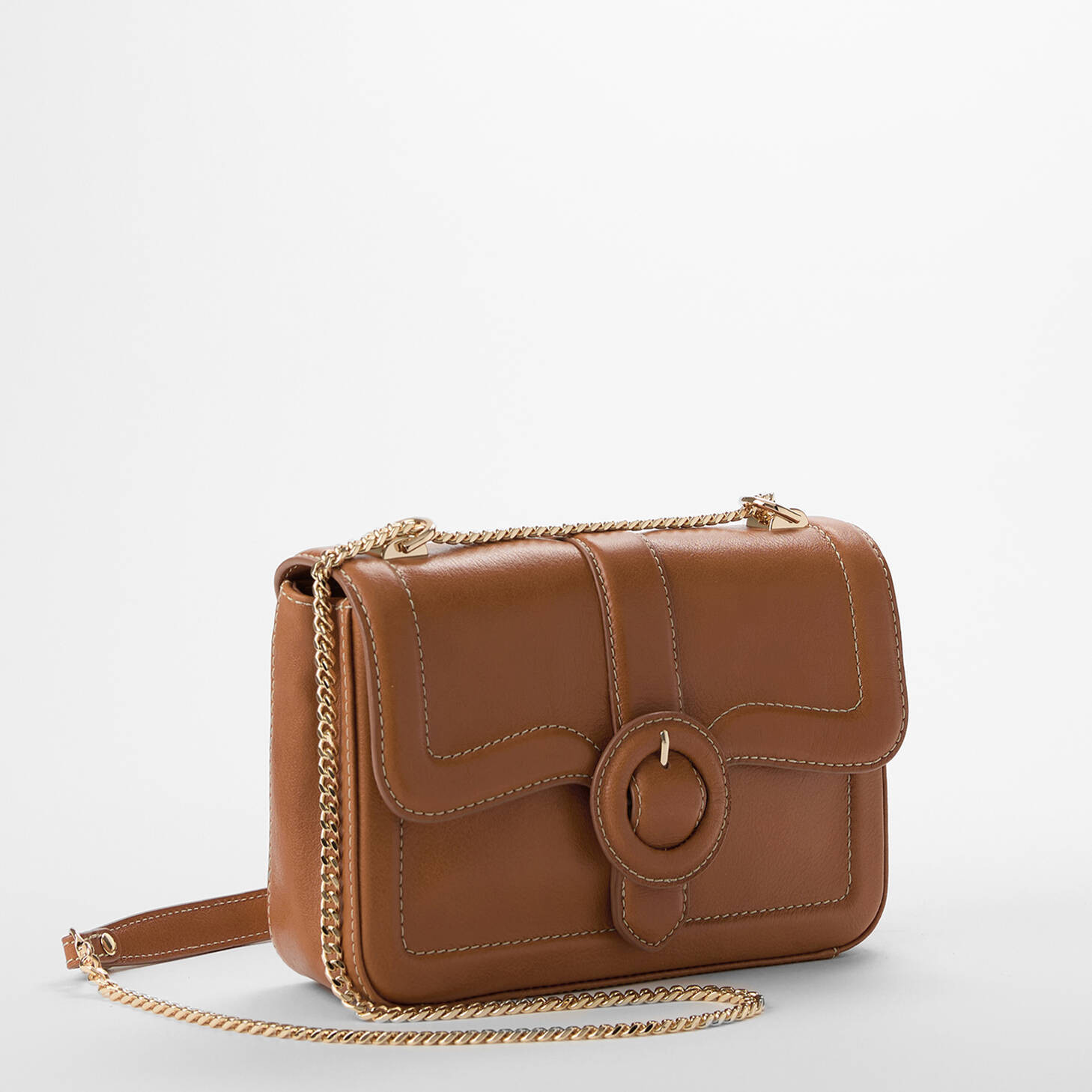 Rosalie Leather Crossbody | Tan Cloverly | BRAHMIN | Brahmin