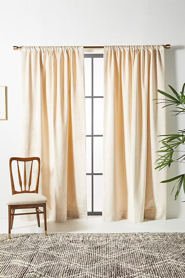 Velvet Slub Curtain | Anthropologie (US)