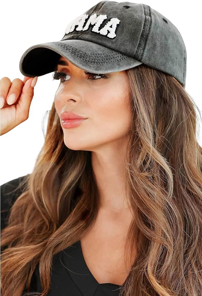 Adjustable Washed Baseball Hat Mama for Women Vintage Embroidered Womens Ball Cap Gift for Mama M... | Amazon (US)