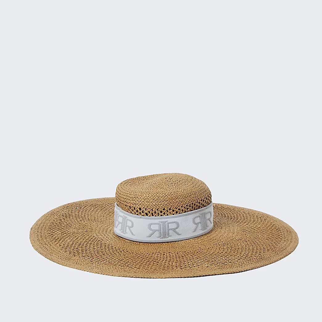 Brown RIR oversized sun hat | River Island (UK & IE)