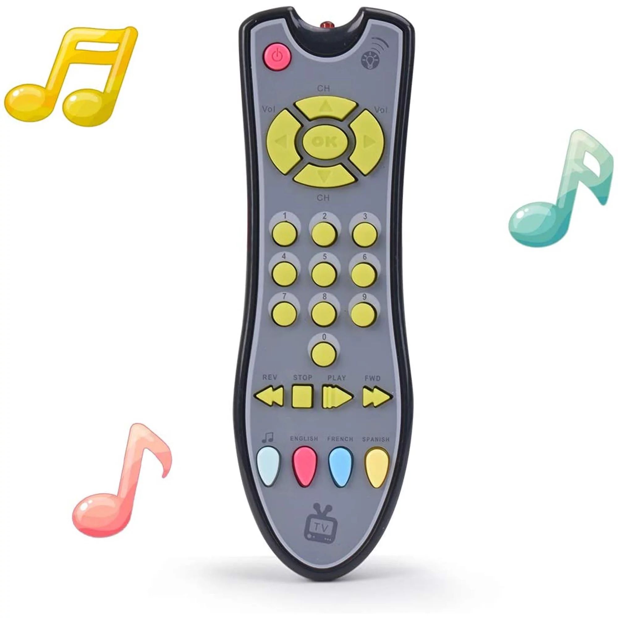 POINTERTECK Kids Musical TV Remote Control Toy with Light and Sound Early Education Learning - Wa... | Walmart (US)