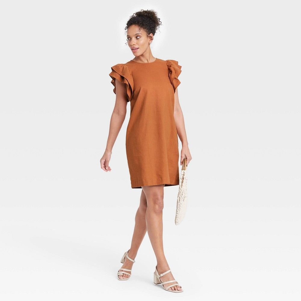Woen's Ruffle Short Sleeve Dress - A New Day™ | Target