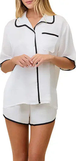 Papinelle Annabelle Piped Satin Pajamas | Nordstrom | Nordstrom