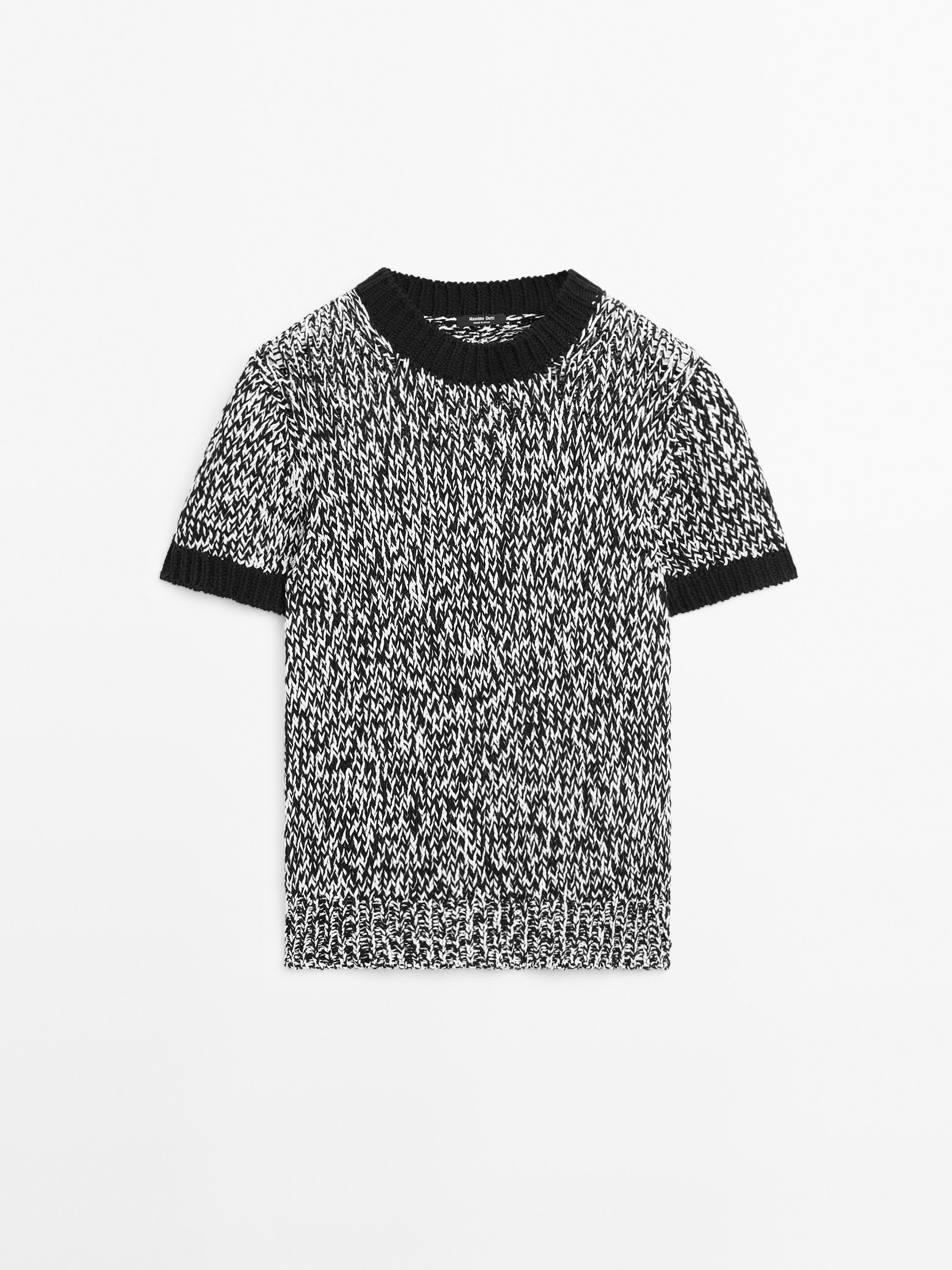 Short sleeve knit sweater | Massimo Dutti US