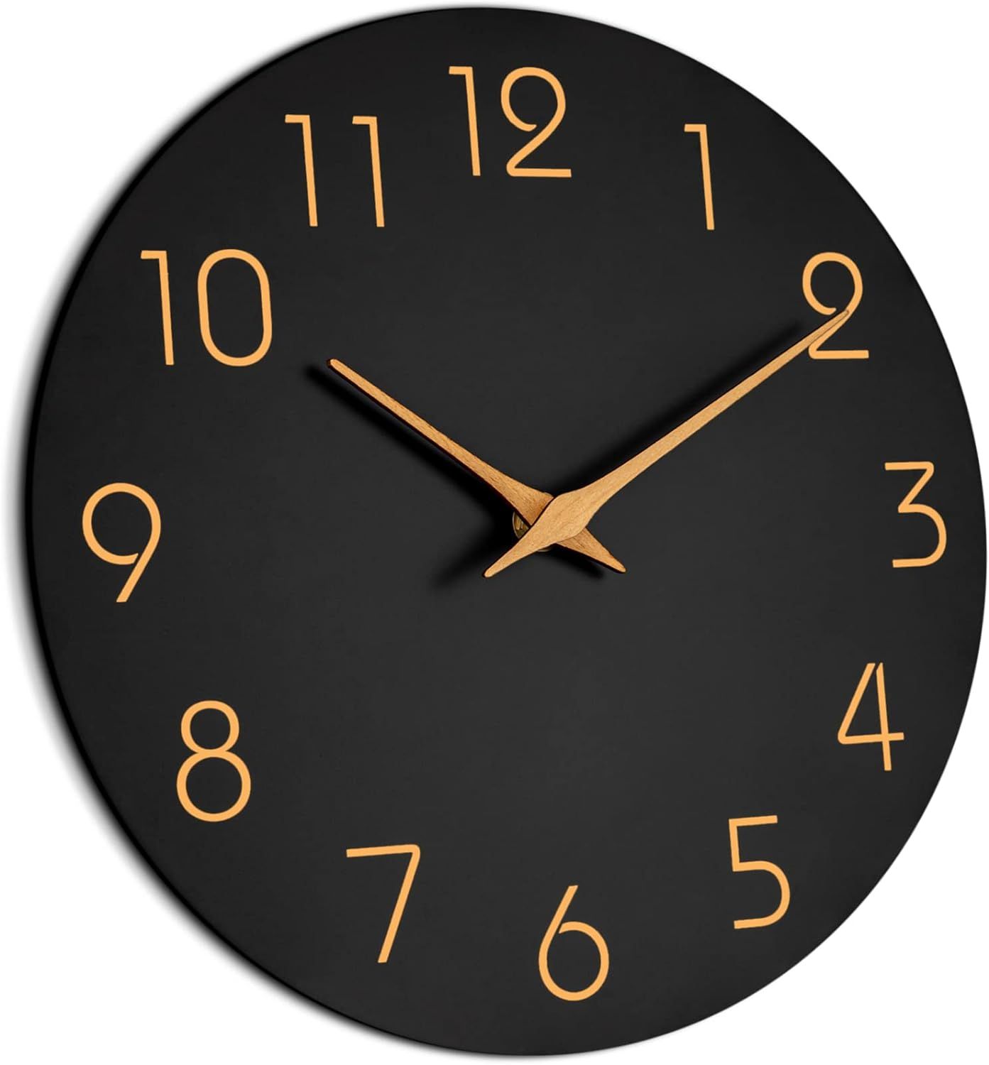 Amazon.com: Wall Clock - Mosewa 10 Inch Black Wall Clocks Battery Operated Silent Non-Ticking - S... | Amazon (US)
