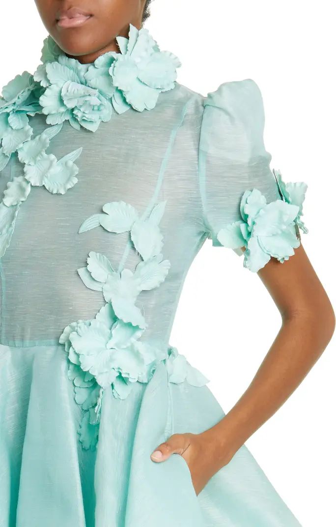 High Tide Lift Off Flower Linen & Silk Dress | Nordstrom