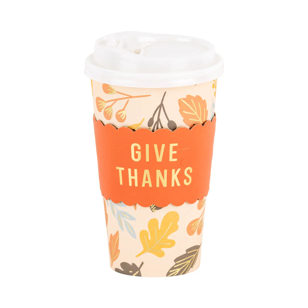 Give Thanks Foliage To Go Cup | My Mind's Eye